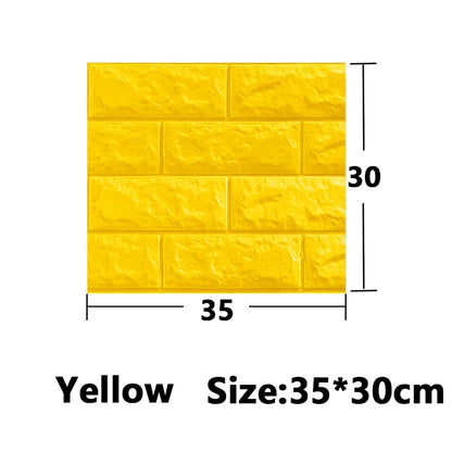 1-30Pcs 35cmx30 3D Wall Panels Stickers Wallpaper DIY Waterproof for Living Room Bedroom Kitchen Background Decoration