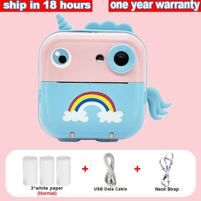 Digital Children Camera For Photography Instant Print Photo Kids Camera Mini Thermal Printer Video Educational Toys Gift
