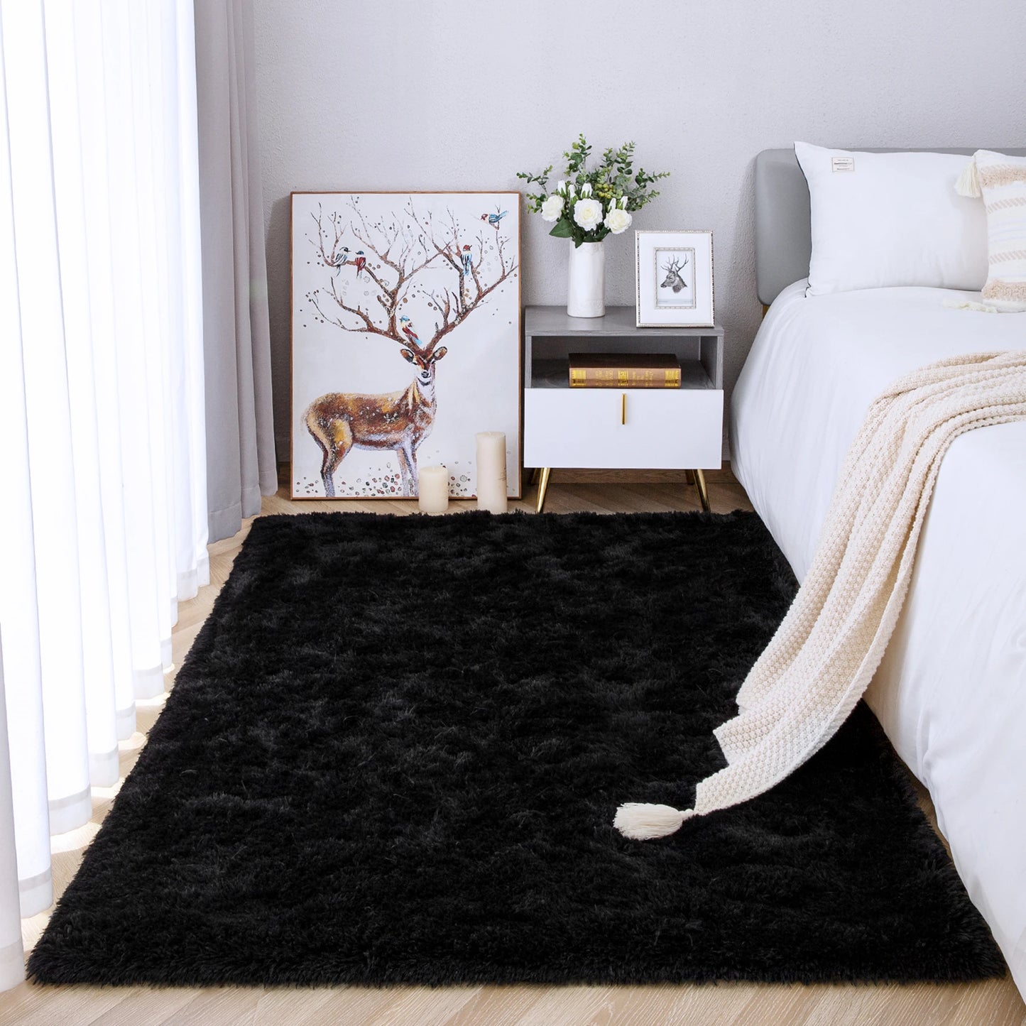 Thicken plush carpet home decoration Large Area Rug Fluffy warm winter carpets for living room rugs for Bedroom floor mats