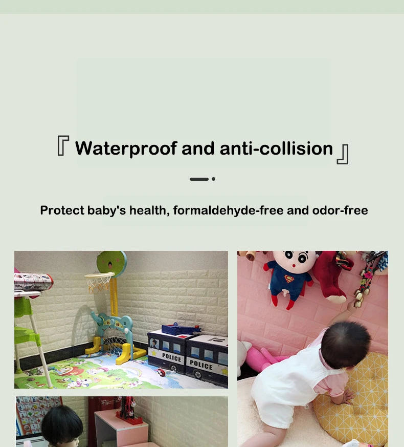 1-30Pcs 35cmx30 3D Wall Panels Stickers Wallpaper DIY Waterproof for Living Room Bedroom Kitchen Background Decoration