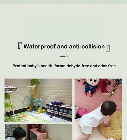 1-30Pcs 35cmx30 3D Wall Panels Stickers Wallpaper DIY Waterproof for Living Room Bedroom Kitchen Background Decoration