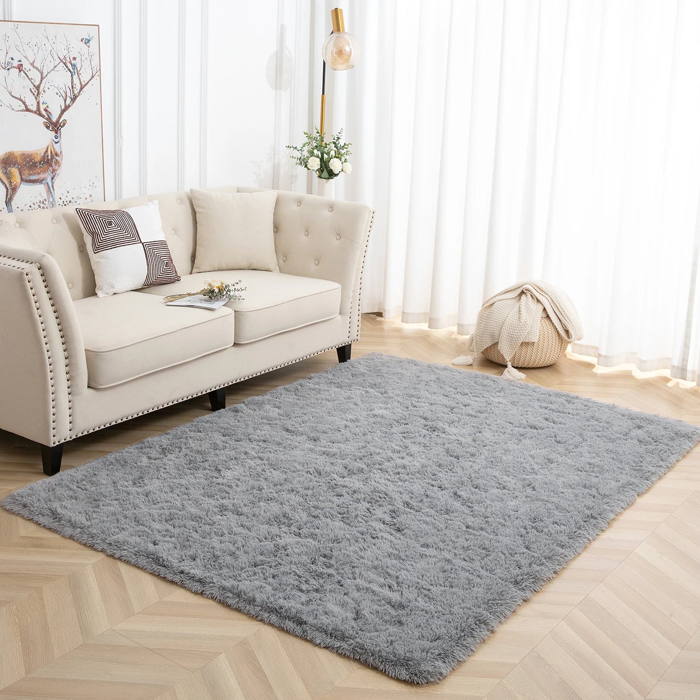 Thicken plush carpet home decoration Large Area Rug Fluffy warm winter carpets for living room rugs for Bedroom floor mats