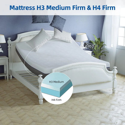 Bigzzia Hybrid Memory Foam Spring Mattress Double 25cm Hydro Memory Foam Spring Coil Mattress Body Support Spinal Alignment