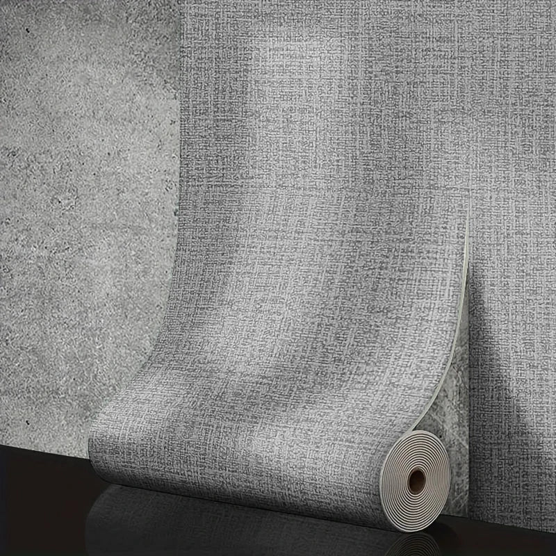 DIY Linen 3D Foam Self-adhesive PVC Solid Color Thickened Waterproof Background Wall Renovation Wallpaper Wall Stickers