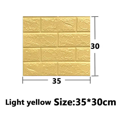 1-30Pcs 35cmx30 3D Wall Panels Stickers Wallpaper DIY Waterproof for Living Room Bedroom Kitchen Background Decoration