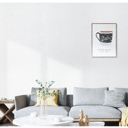 DIY Linen 3D Foam Self-adhesive PVC Solid Color Thickened Waterproof Background Wall Renovation Wallpaper Wall Stickers