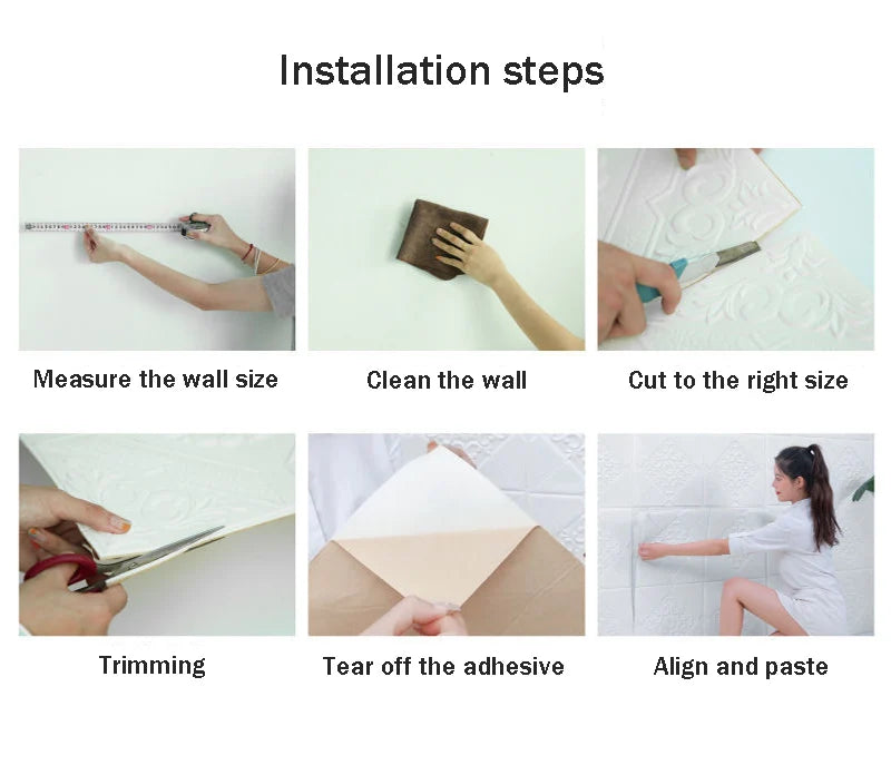 35*35cm Ceiling Bed Room Decor Background Wallpaper Peel and Stick Waterproof Decoration Wall Stickers Anti-collision 3d Home