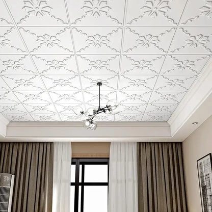 35*35cm Ceiling Bed Room Decor Background Wallpaper Peel and Stick Waterproof Decoration Wall Stickers Anti-collision 3d Home