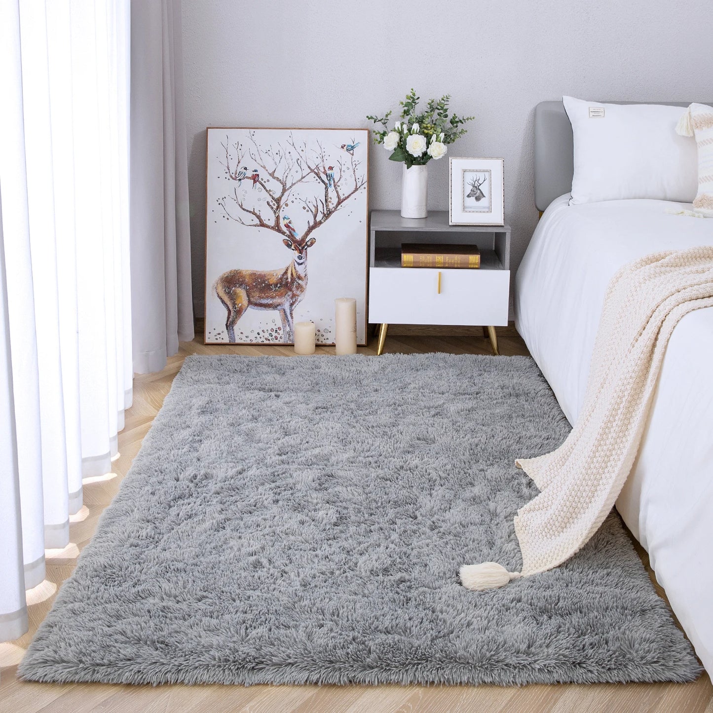 Thicken plush carpet home decoration Large Area Rug Fluffy warm winter carpets for living room rugs for Bedroom floor mats