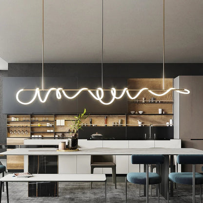 Post-Modern Restaurant Notes Long Hose Lamp Creative Bar Cafe Shop Art Front Desk Designer Chandeliers
