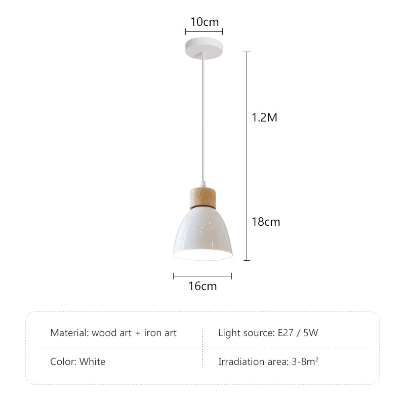 Nordic Macaron Chandeliers E27 Creative Wooden Bedside Lights For Bedroom Study Cafe Bar Restaurant Decor 3 Heads Pendant Lamps
