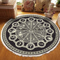 Vintage Round Carpet for Living Room Hand Woven Bedroom Rugs Cotton Linen Tassel Anti Slip Prayer Floor Mat Boho Mandala Carpet