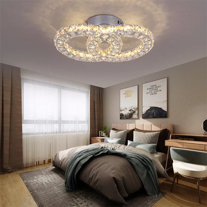 K9 Crystal Led Ceiling Light Living Room Decoration Modern Chandelier Indoor Lighting Fixtures Bedroom Home Decor Ceiling Lamps