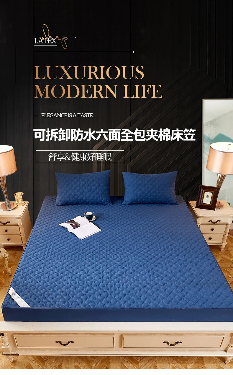 6-Sides Fully Enclosed Mattress Cover Waterproof Mattress Protector High Quality Bed Cover With Zipper Dust-Proof Fitted Sheet