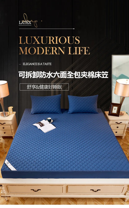 6-Sides Fully Enclosed Mattress Cover Waterproof Mattress Protector High Quality Bed Cover With Zipper Dust-Proof Fitted Sheet