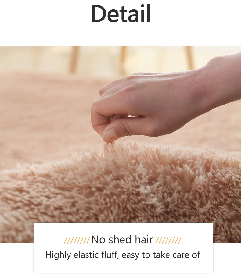 Pink Bedroom Carpet For Children's  Room Cute Girls Floor Soft Mat Living Room Decoration White Fluffy Large Kids Bedside Rugs