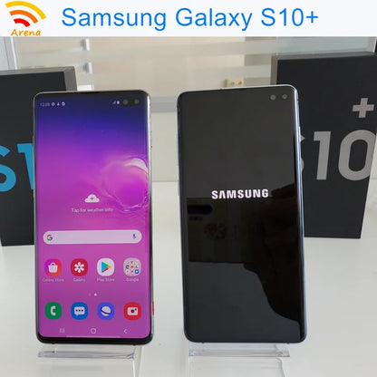 Samsung Galaxy S10 Plus S10+ G9750 Dual Sim 6.4" RAM 8GB ROM 128/512GB Snapdragon NFC 4G LTE Original Android Cell Phone