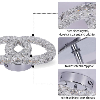 K9 Crystal Led Ceiling Light Living Room Decoration Modern Chandelier Indoor Lighting Fixtures Bedroom Home Decor Ceiling Lamps
