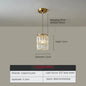 Nordic Copper LED Pendant Light Luxury Crystal Ceiling Lamps Modern Chandelier Lustre Dining Table Bar Kitchen Island Fixtures