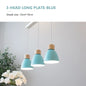 Nordic Macaron Chandeliers E27 Creative Wooden Bedside Lights For Bedroom Study Cafe Bar Restaurant Decor 3 Heads Pendant Lamps