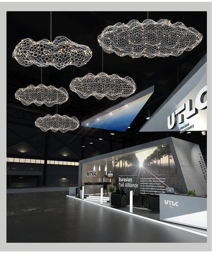 Modern Floating Cloud Lamp Hotel Restaurant Pendant Lights for Office Bar Lighting Art Design Suspended Light LED Luminaire