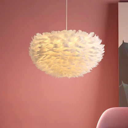 Feather Chandelier Modern Large Goose Feather Living Room Bedroom Feather Chandelier Warm and Fashionable Clothing Store Chandel