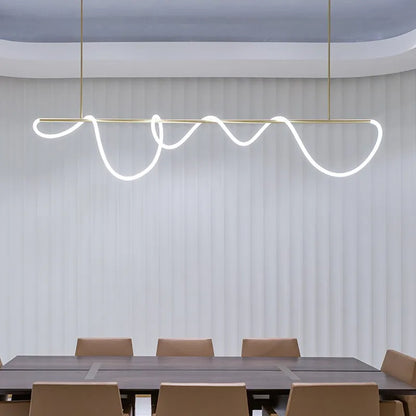 Post-Modern Restaurant Notes Long Hose Lamp Creative Bar Cafe Shop Art Front Desk Designer Chandeliers
