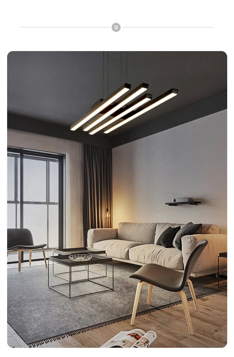 Living room chandelier modern minimalist atmosphere, minimalist light luxury main lamp Nordic lighting package living room lamp