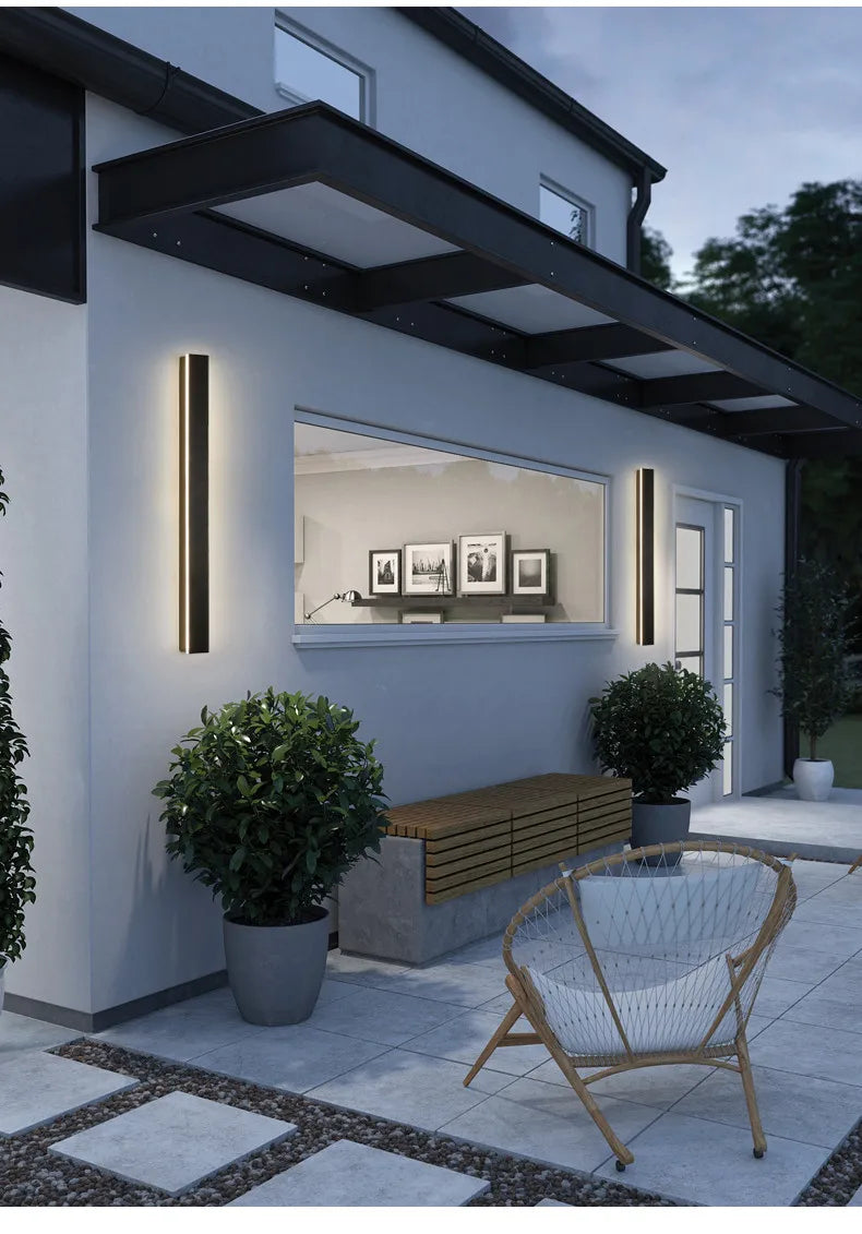 Waterproof LED long wall light ip65 outdoor lighting garden country house balcony light interior wall bedroom living room light