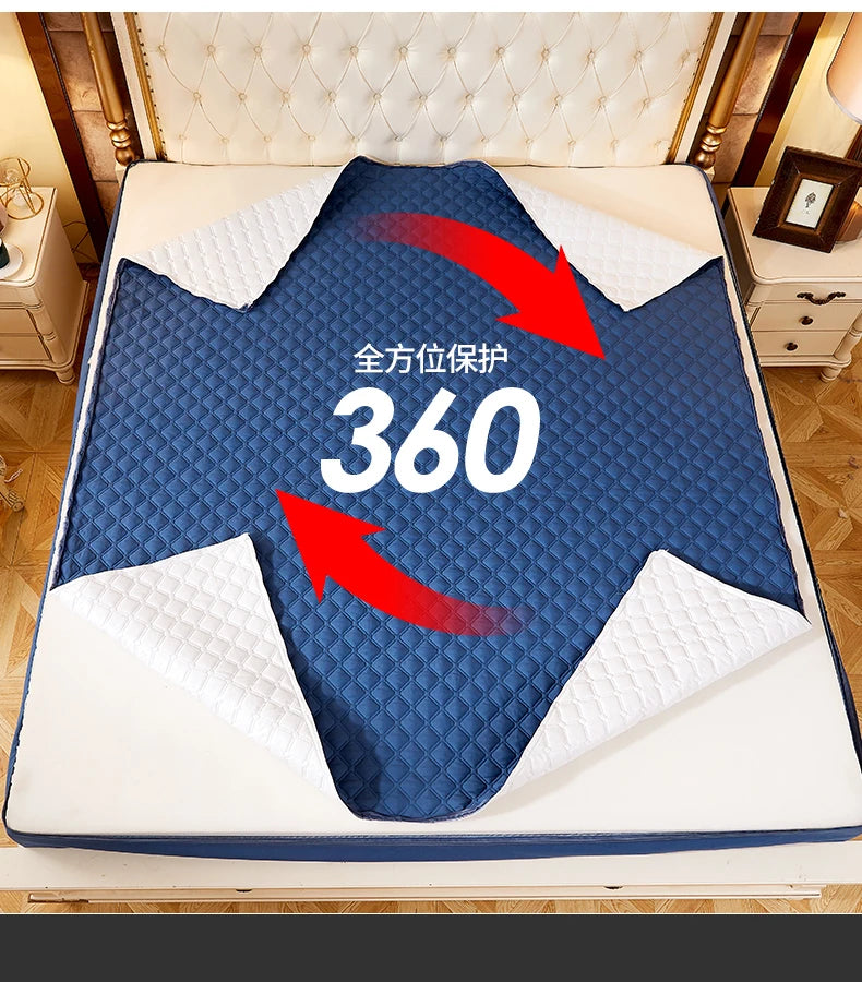 6-Sides Fully Enclosed Mattress Cover Waterproof Mattress Protector High Quality Bed Cover With Zipper Dust-Proof Fitted Sheet
