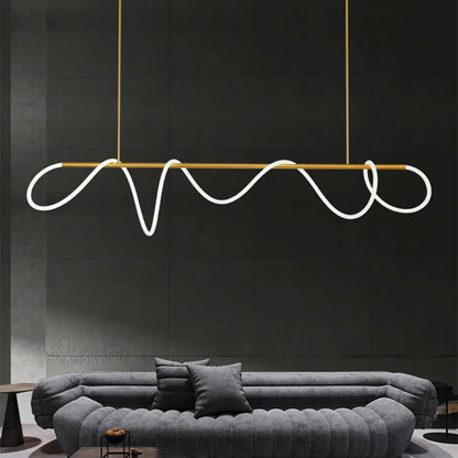 Post-Modern Restaurant Notes Long Hose Lamp Creative Bar Cafe Shop Art Front Desk Designer Chandeliers