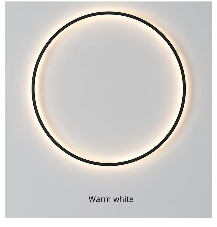 Simple Circle Background Decoration Lamps New Modern LED Wall Lights Living Room Bedroom Bedside Aisle Corridor Indoor Lighting