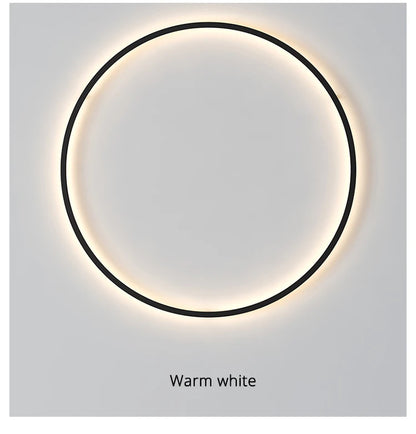 Simple Circle Background Decoration Lamps New Modern LED Wall Lights Living Room Bedroom Bedside Aisle Corridor Indoor Lighting