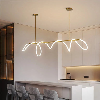 Post-Modern Restaurant Notes Long Hose Lamp Creative Bar Cafe Shop Art Front Desk Designer Chandeliers
