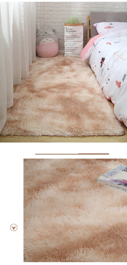 Pink Bedroom Carpet For Children's  Room Cute Girls Floor Soft Mat Living Room Decoration White Fluffy Large Kids Bedside Rugs