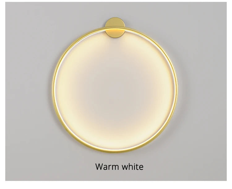 Simple Circle Background Decoration Lamps New Modern LED Wall Lights Living Room Bedroom Bedside Aisle Corridor Indoor Lighting