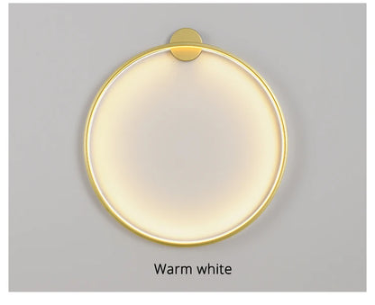 Simple Circle Background Decoration Lamps New Modern LED Wall Lights Living Room Bedroom Bedside Aisle Corridor Indoor Lighting