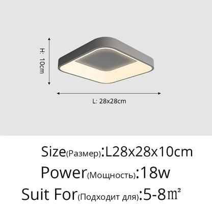 White Grey Modern led Ceiling Lights For Living Room Bedroom Dining Room dimmable Lamp indoor round sqaure Fixtures Lustres