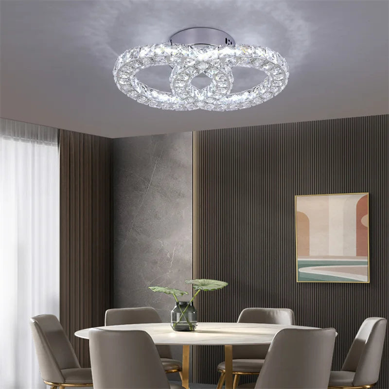 K9 Crystal Led Ceiling Light Living Room Decoration Modern Chandelier Indoor Lighting Fixtures Bedroom Home Decor Ceiling Lamps