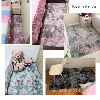Carpets For Living Room Modern Sofas Grey Fluffy Carpet Bedroom Decoration Anti-slip Furry Large Rug Washable Floor Covering Mat