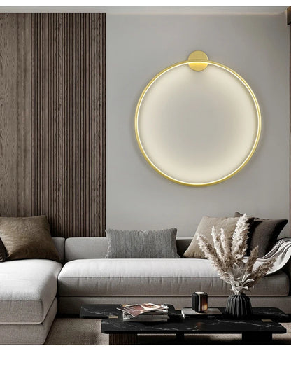 Simple Circle Background Decoration Lamps New Modern LED Wall Lights Living Room Bedroom Bedside Aisle Corridor Indoor Lighting