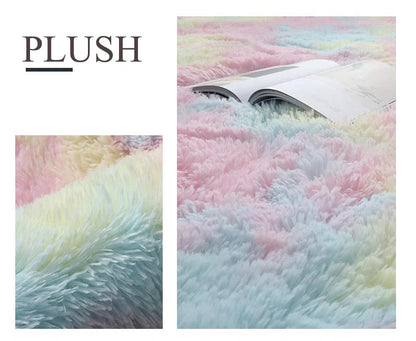 Pink Kids Carpet For Girls Bedroom Decoration Nordic large Living Room's Rugs Fluffy Hall Carpets Soft Plush Nursery Play Mats