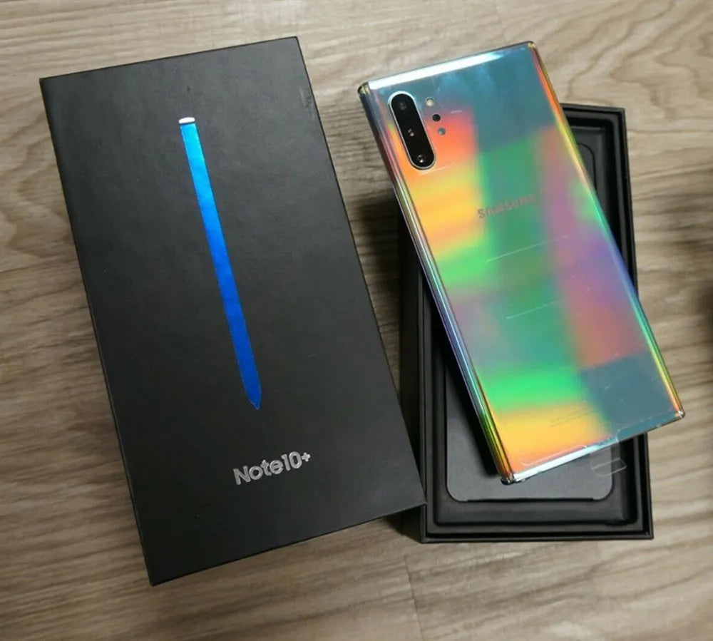 Samsung Galaxy Note10+ N975U1 Note10 Plus 6.8" AMOLED 256/512GB ROM 12GB RAM Snapdragon Fingerprint NFC 4G Original Cell Phone