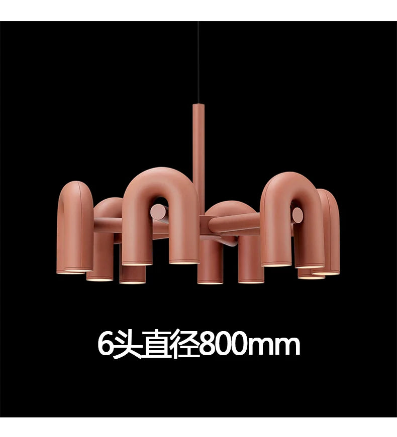 Cirkus scandinavian pendant light LED U-shaped tube chandelier Simple creative lamp Living Room Decoration restaurant lights