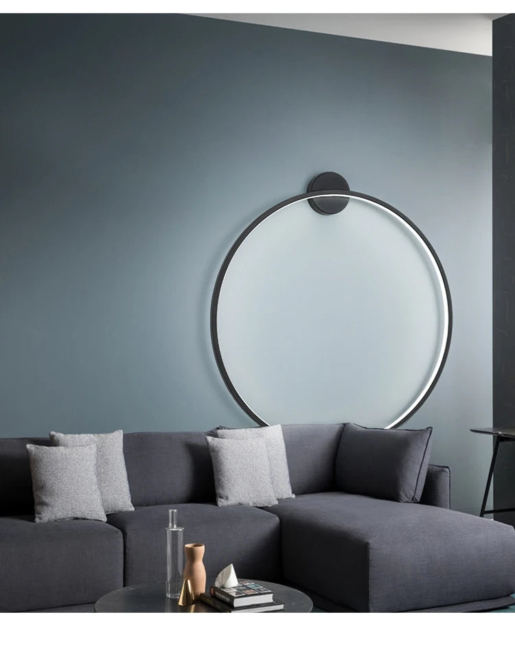Simple Circle Background Decoration Lamps New Modern LED Wall Lights Living Room Bedroom Bedside Aisle Corridor Indoor Lighting