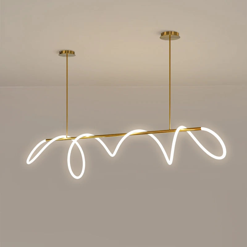 Post-Modern Restaurant Notes Long Hose Lamp Creative Bar Cafe Shop Art Front Desk Designer Chandeliers