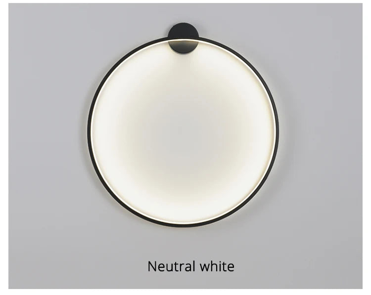 Simple Circle Background Decoration Lamps New Modern LED Wall Lights Living Room Bedroom Bedside Aisle Corridor Indoor Lighting