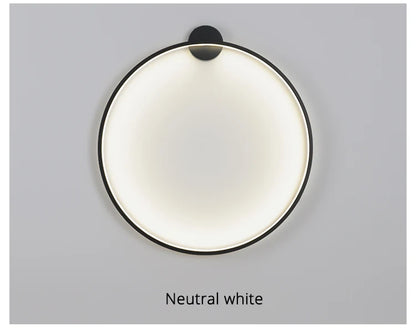 Simple Circle Background Decoration Lamps New Modern LED Wall Lights Living Room Bedroom Bedside Aisle Corridor Indoor Lighting