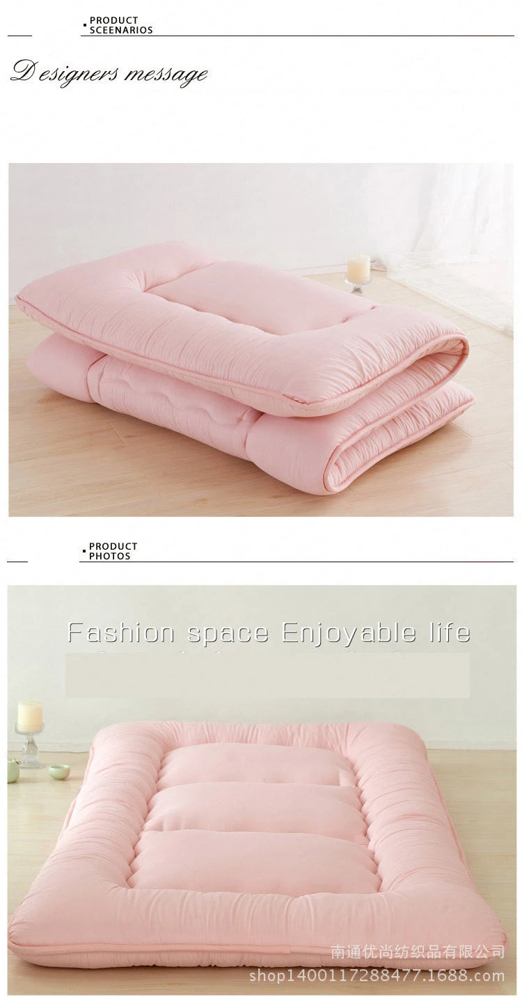 Soft Foldable 8cm Tatami Floor Mat/Pad Fashion Comfy Futon for Dorm/Home Nap Thickened Single Use Sleeping Mattress/Bed