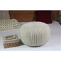 Hand Knitted Woolen Round Cushion POUF Floor Ottoman
